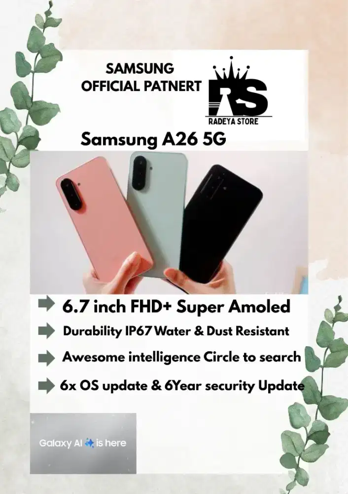 PROMO TAHUN BARU SAMSUNG GALAXY A26 5G 8/256 GARANSI RESMI SEIN