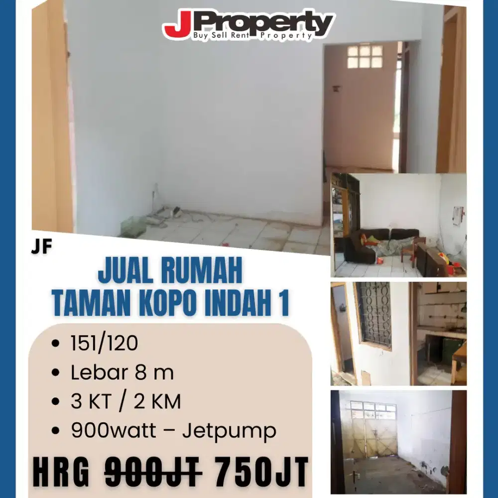 JUAL MURAH RUMAH HITUNG TANAH TKI 1 900 JT AN LT 151
