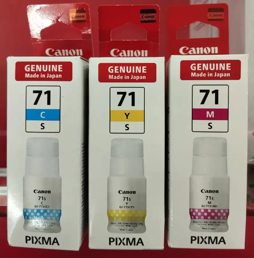 Tinta Canon GI-71s Original Cyan, Magenta, Yellow