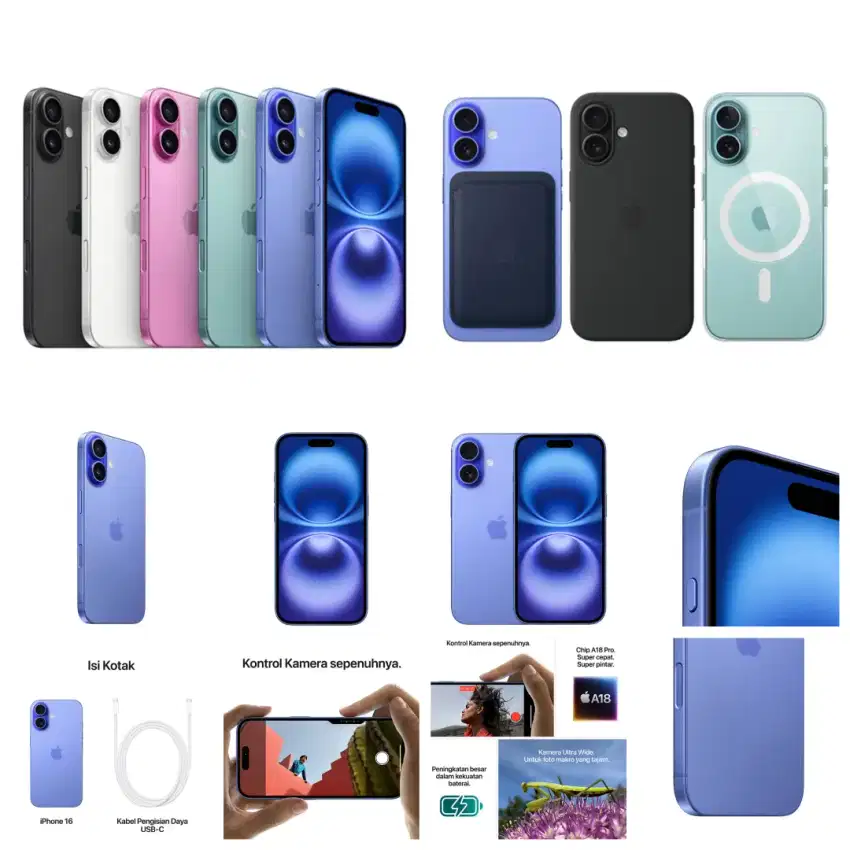 Apple iPhone 16/16 Plus Garansi Resmi iBox