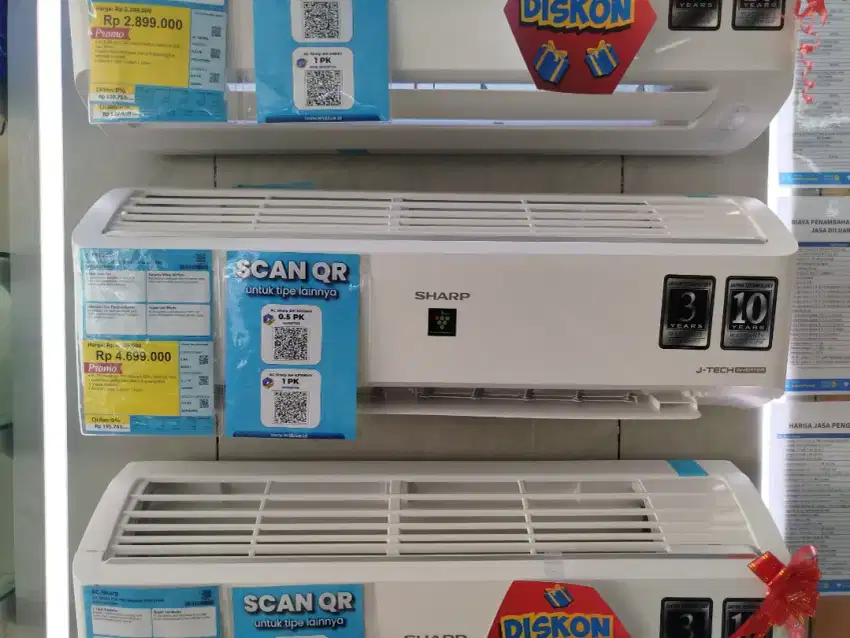 Promo AC 1 PK Sharp XP10BMY Bisa Cicilan Tanpa DP Gratis 2x Cicilan