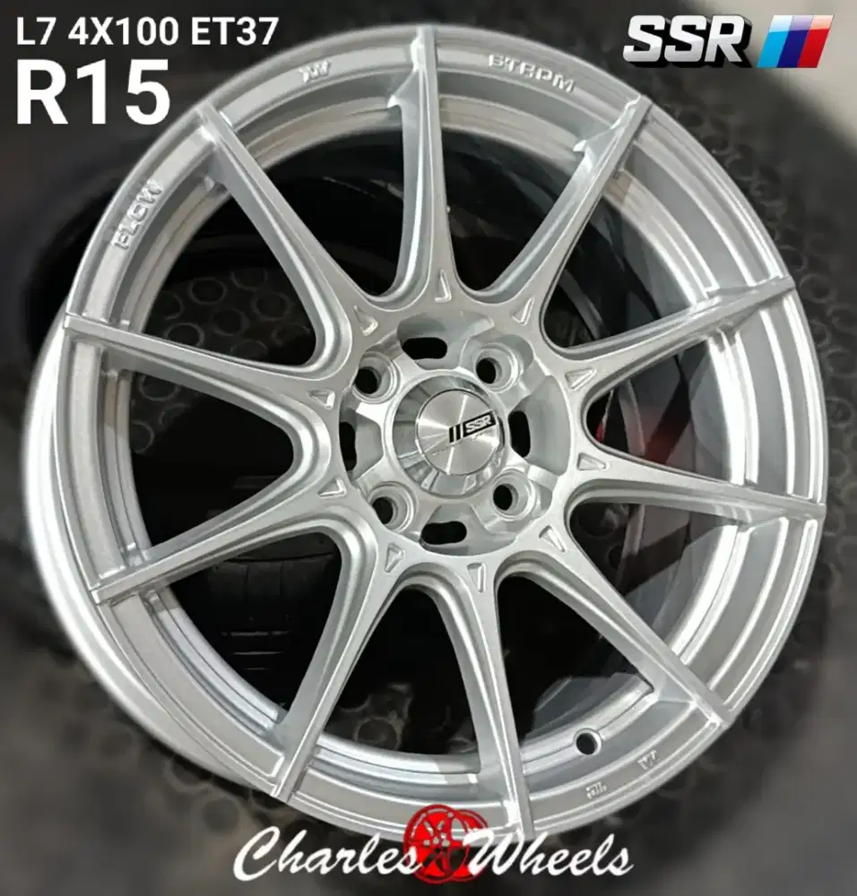 jual velg murah ssr r15 4x100 brio jazz city yaris dll