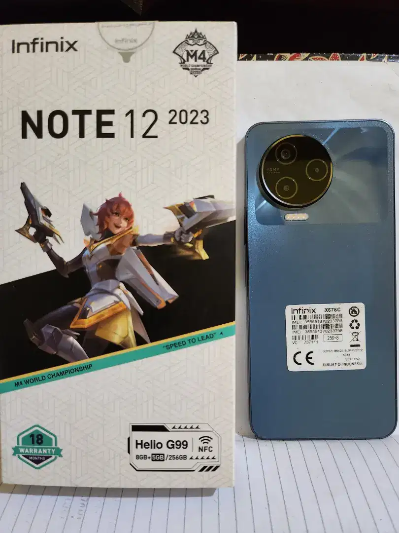 Infinix Note 12 2023 8/256gb Mulus Fullset