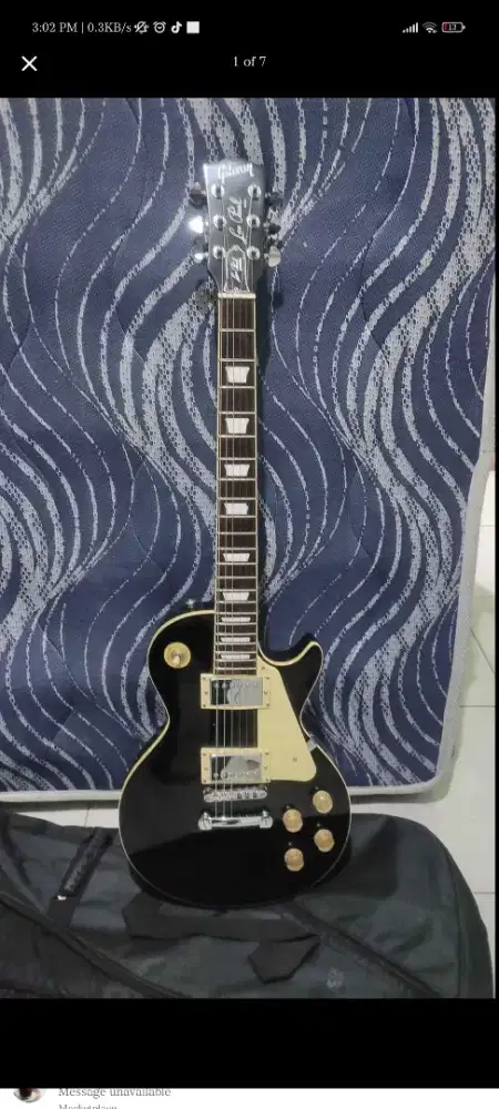 Gitar Gibson Les Paul + ampli + efek + stand