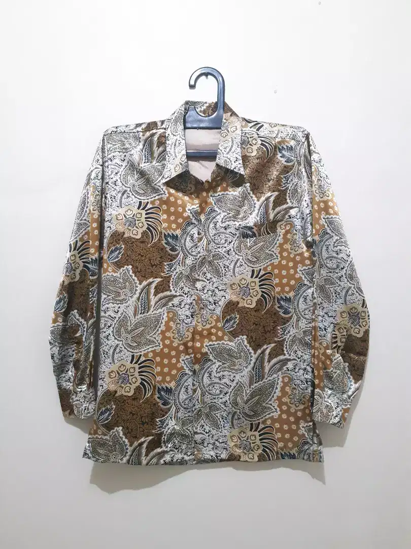 BAJU BATIK KAIN LICIN LENGAN PANJANG SIZE M