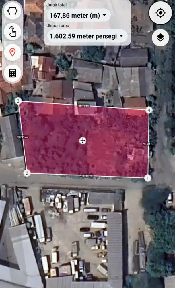 DIJUAL TANAH KOMERSIAL STRATEGIS SIAP BANGUN DI BOJONGSARI, DEPOK.