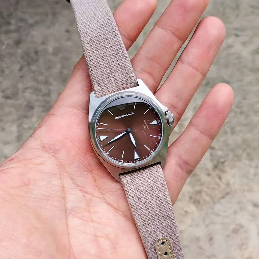 Jam Tangan Emporio Armani AR11455 Red Brown Dial Super Rare