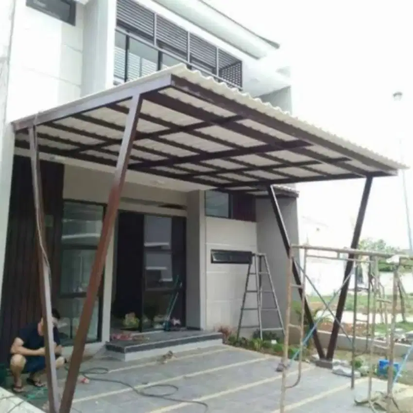 005 kanopi atap upvc alderon double layer