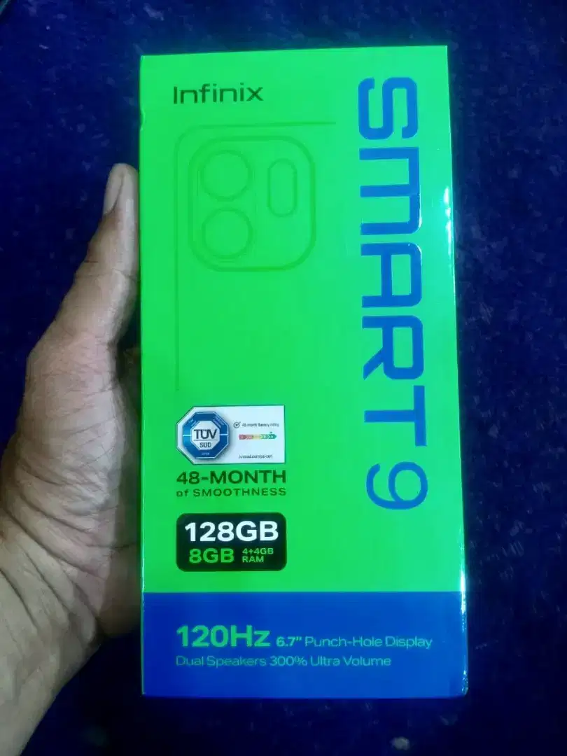 Infinix Smart 9 
Ram 4+4 128
 Baru
Resmi Infinix
 Full Set