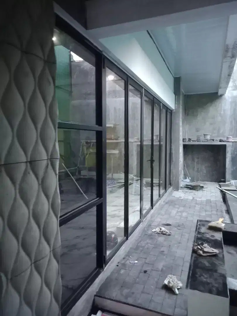 Pintu lipat kaca pintu sekat partisi kaca