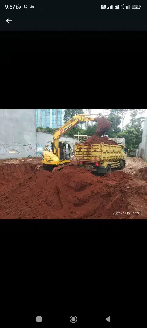 Jasa pengurugan dan buang puing sampah