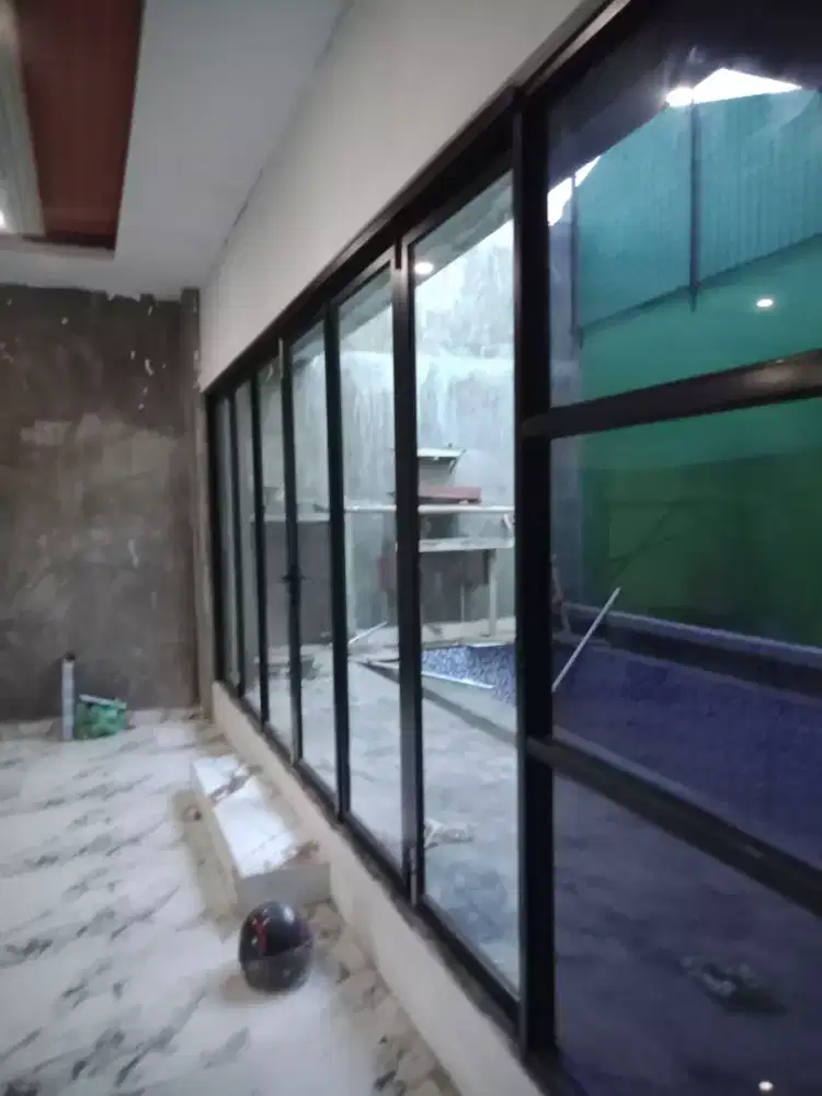 Pintu lipat kaca pintu sekat partisi kaca