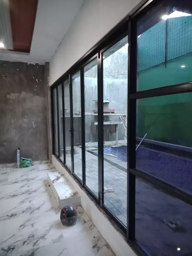 Pintu lipat kaca pintu sekat partisi kaca