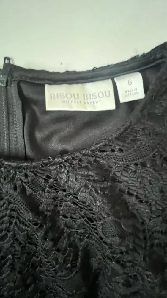 DRESS WANITA HITAM BISOU BISOU ORIGINAL