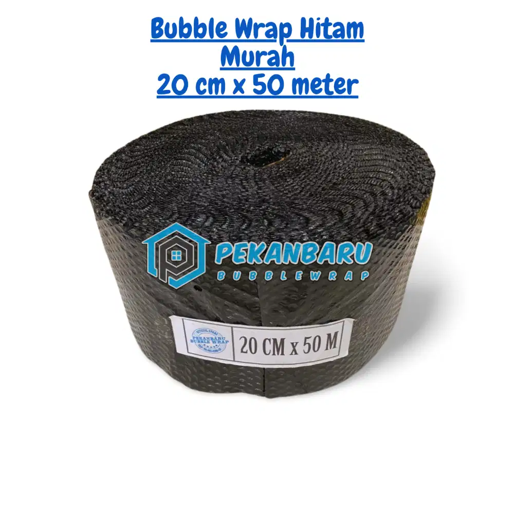 Bubble Wrap Bening & Hitam Ukuran 20cm x 50meter di Pekanbaru Riau