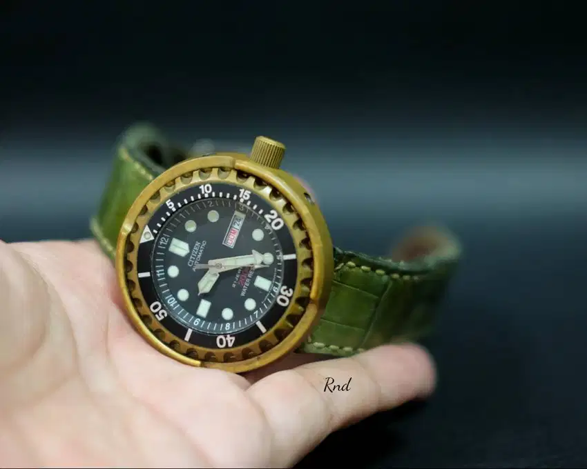 Jam tangan citizen automatic bronze case by RW