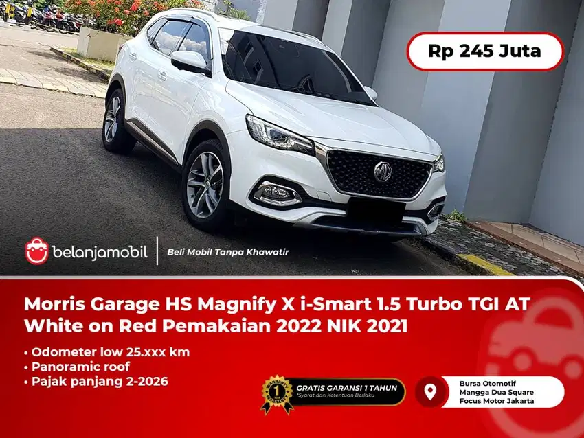 [ LOW KM ] MG HS Magnify X i-Smart 1.5 Turbo TGI AT White 2021/2022