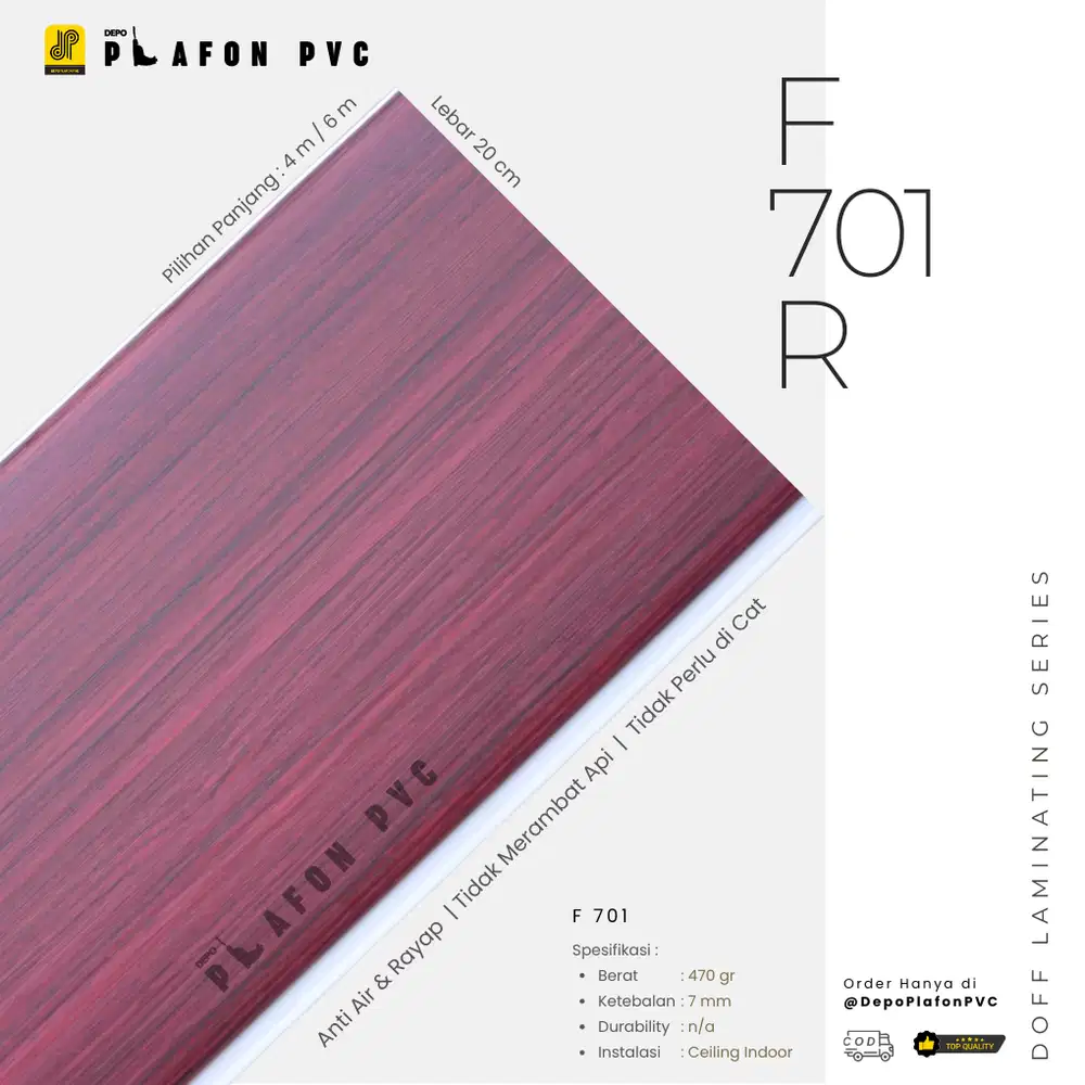 Plavon PVC FINIX Doff Laminating