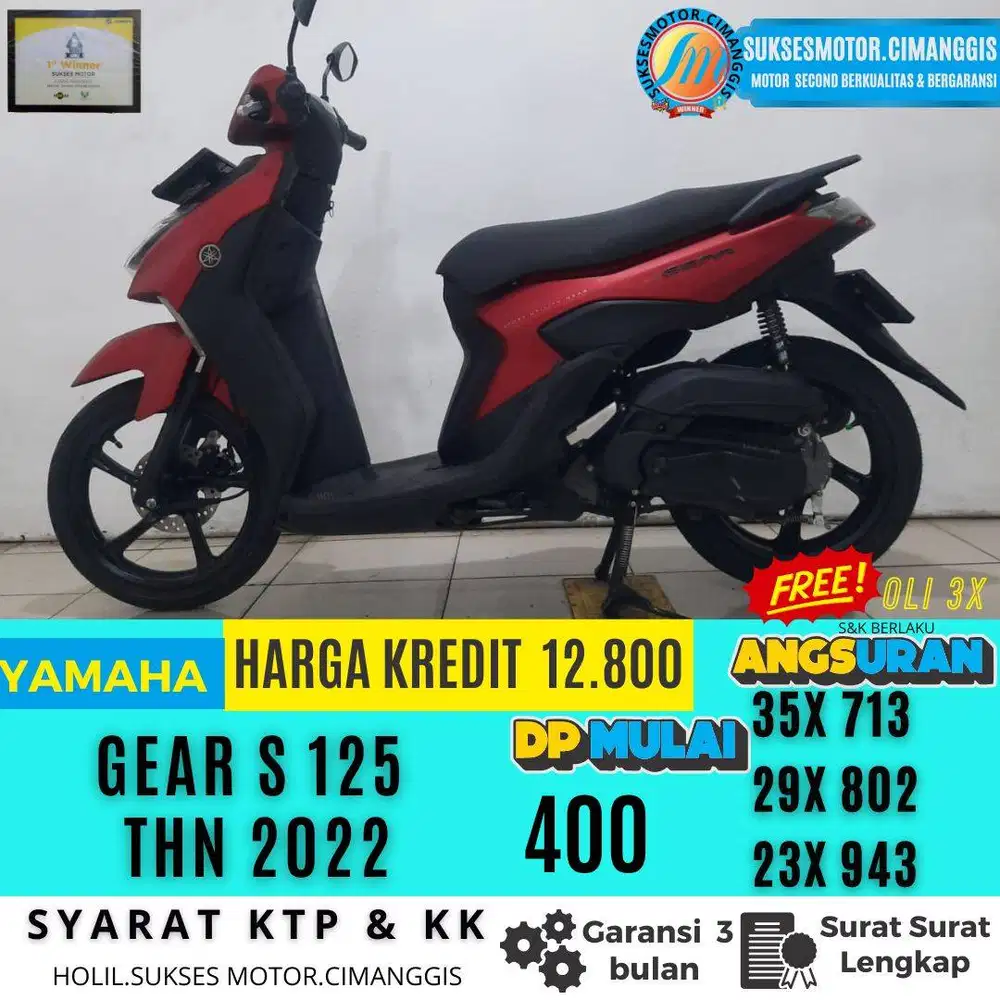PROMO GEAR S 125 MURAH BERGARANSI CASH&KREDIT FREE OLI