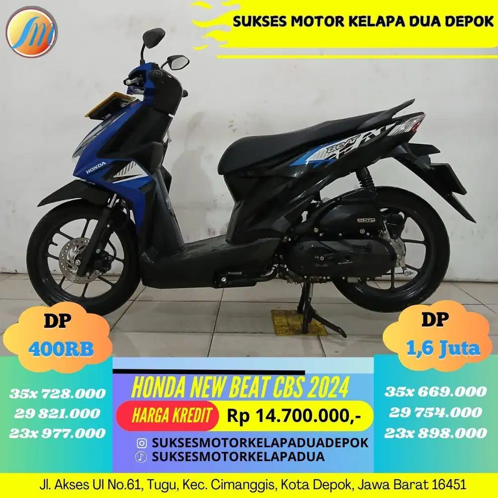 HONDA NEW BEAT CBS 2024 CASH/KREDIT DP MURAH ANGSURAN RINGAN