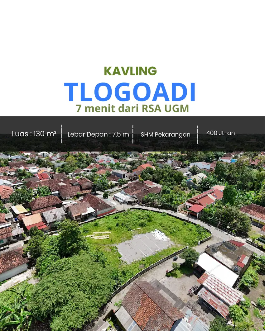 Kavling 130 m² Strategis, Dekat RSA UGM & Exit Tol Trihanggo
