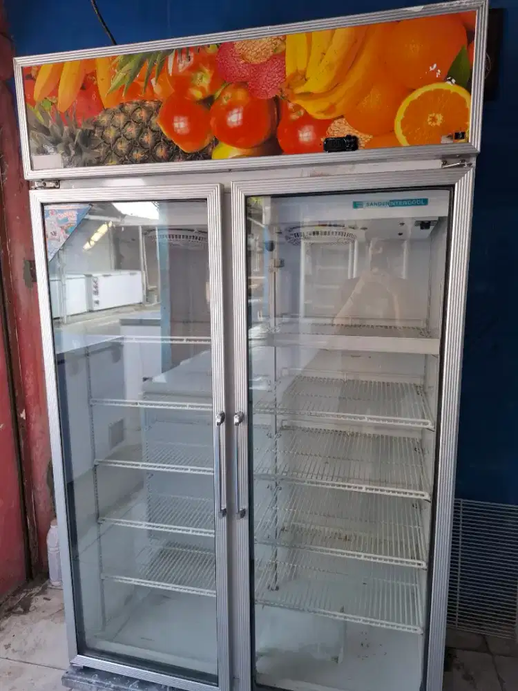 SHOWCASE 2 PINTU MERK SANDEN