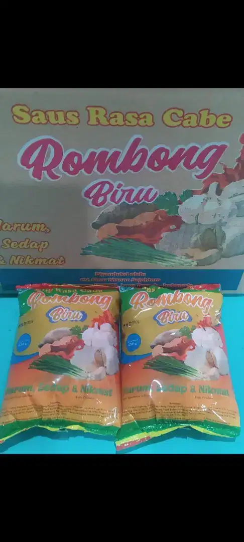 saos rombong biru
