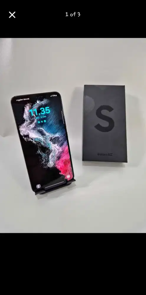 Samsung s22 reguler, black, mulus, 8/256