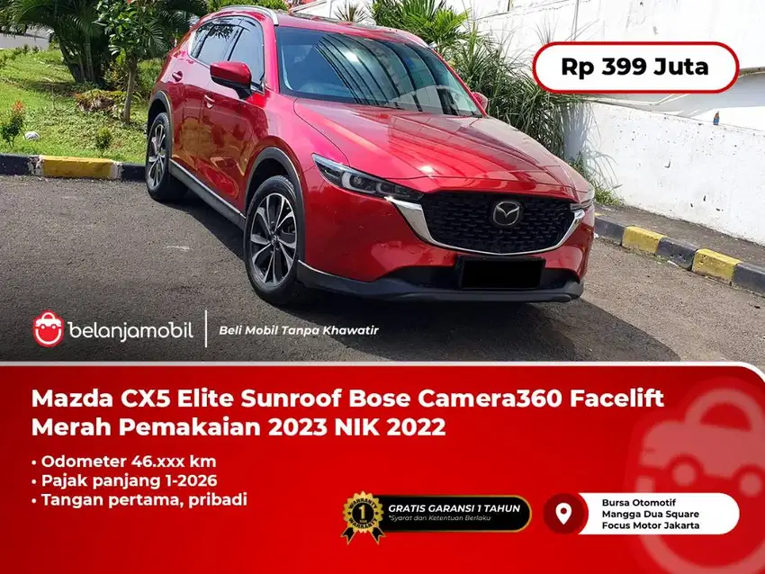Mazda CX5 CX-5 CX 5 Elite Bose Camera360 Facelift Merah 2022/2023