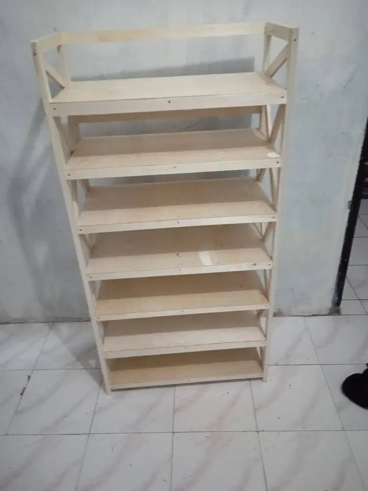 rak serbaguna bahan kayu untuk rak sepatu