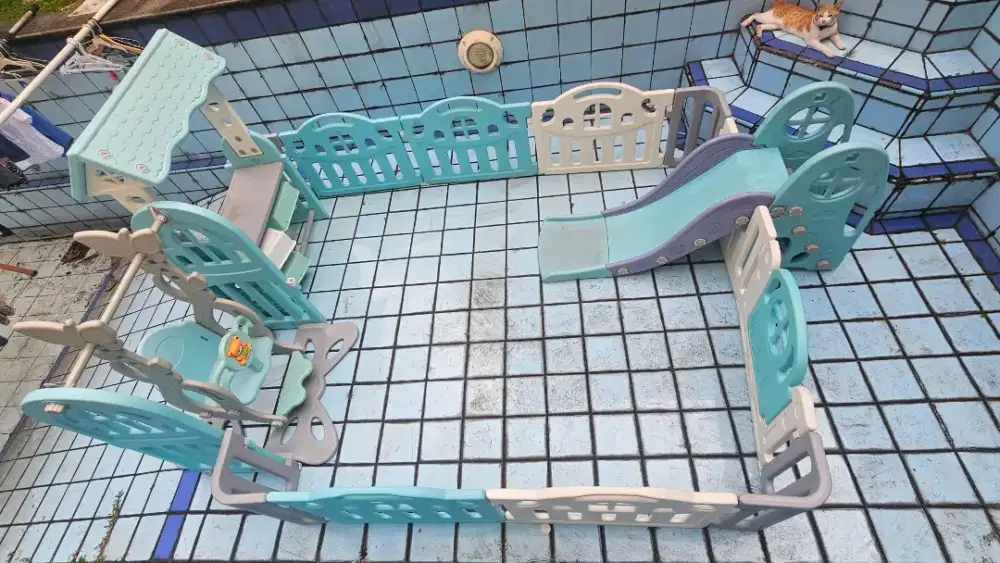 Ibebe ayunan perosotan pagar 1 set murah