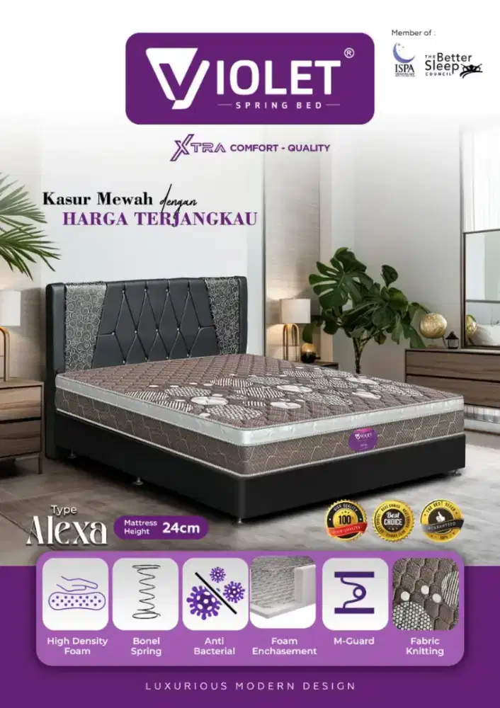 Springbed Violet 6 kaki  Fullset (1set)