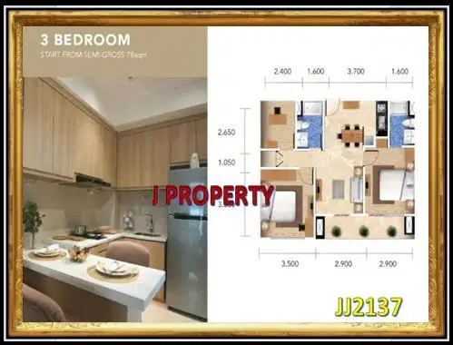 DIJUAL APART DAMOCY_3BR_800JT NEGO_DANNY C