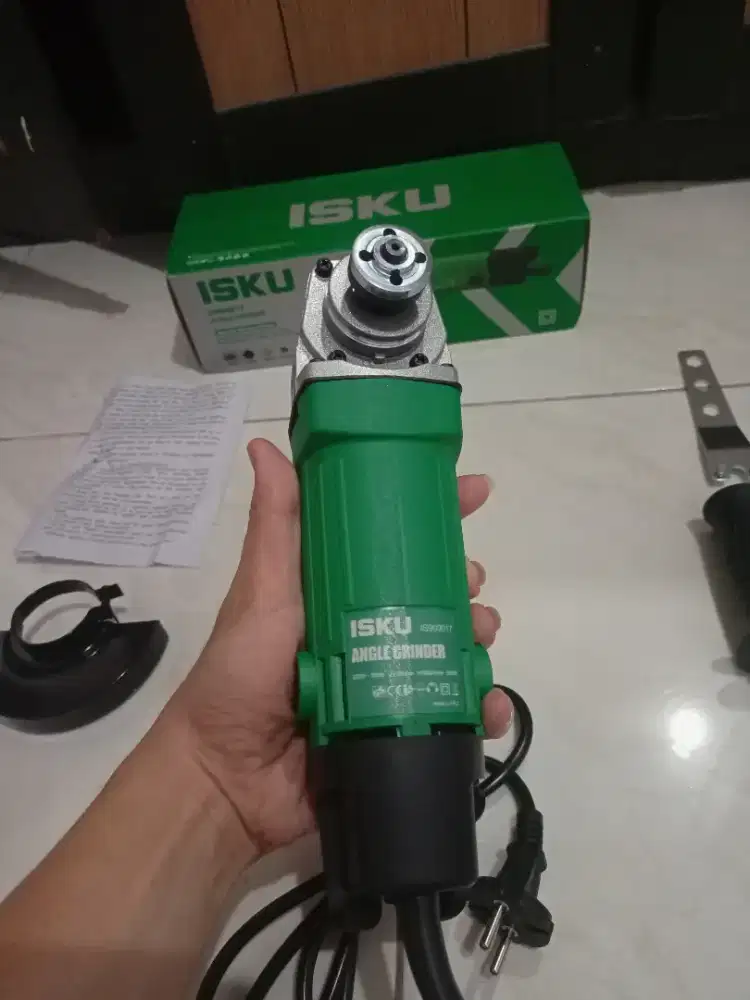 mesin gerinda tangan merk isku kondisi mulus tinggal pakai