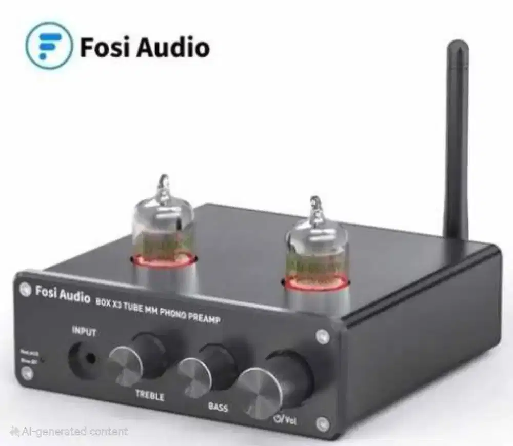 Jual pre amplifier tabung bluetooth merek Fosi audio tipe box X3 hitam