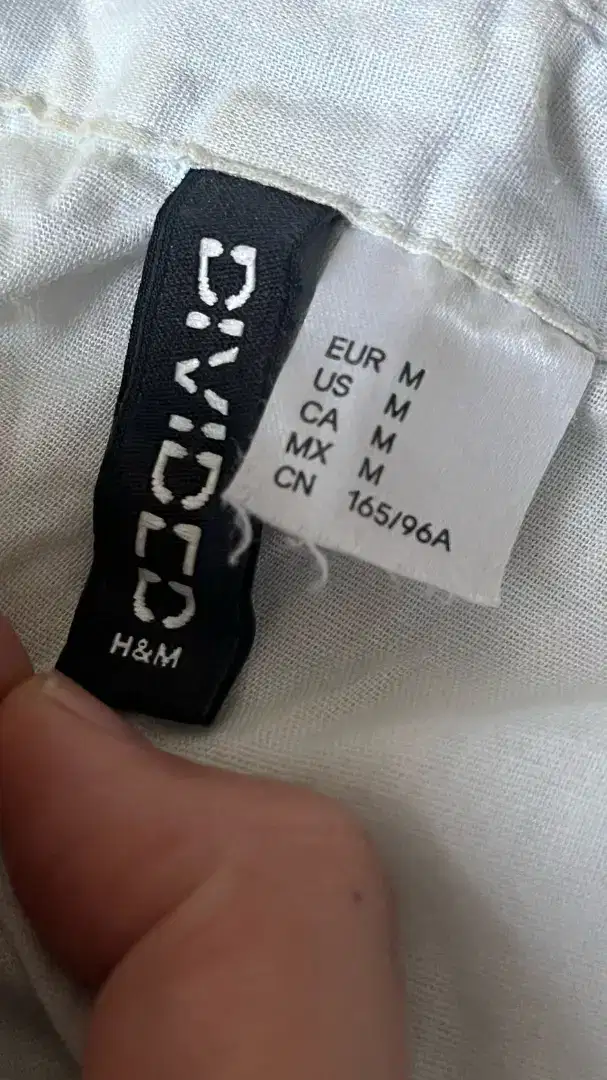 KEMEJA BIRU MUDA POLOS H&M ORIGINAL