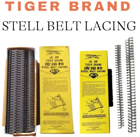 Sambungan belt lacing, kuku macan, aligator