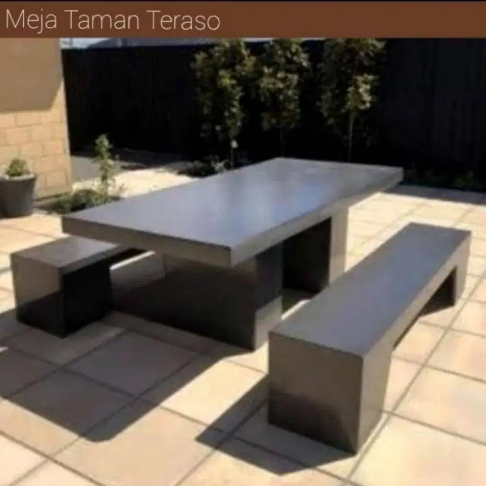 Meja Taman Teraso 1 Set Indoor Outdoor Terazo-BDG1