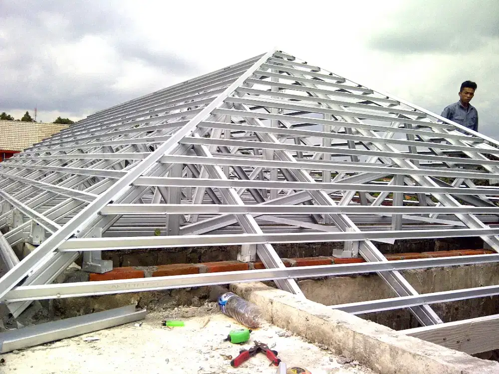 Renovasi atap Lama Dgn Baja Ringan ADI TRUSS KUAT PRAKTIS Biaya IRIT