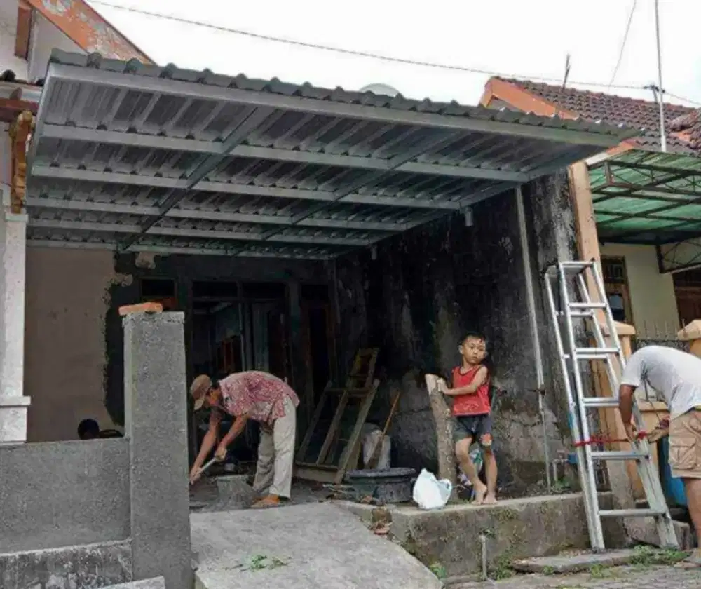 Kanopi Baja Ringan Galvalum ADI TRUSS HEMAT BIAYA TERAS Bebas Tampias