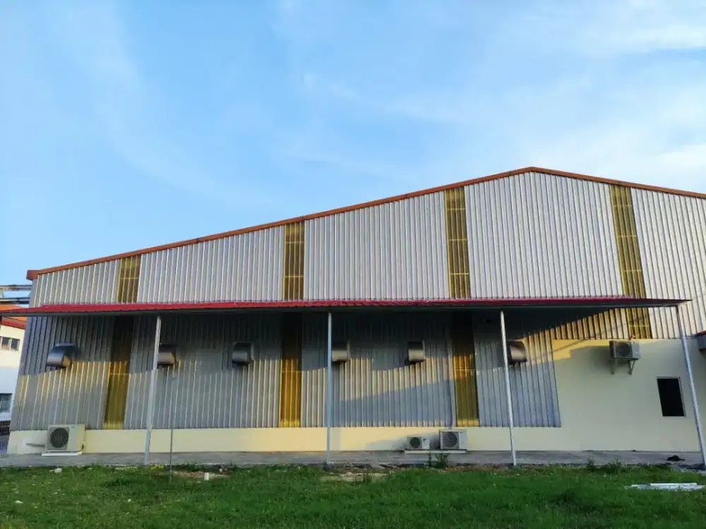 Pemasangan kanopi kokoh kanopi baj ringan