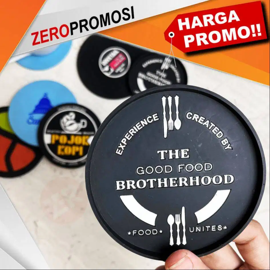 Souvenir Tatakan Gelas Karet Custom Coaster Rubber