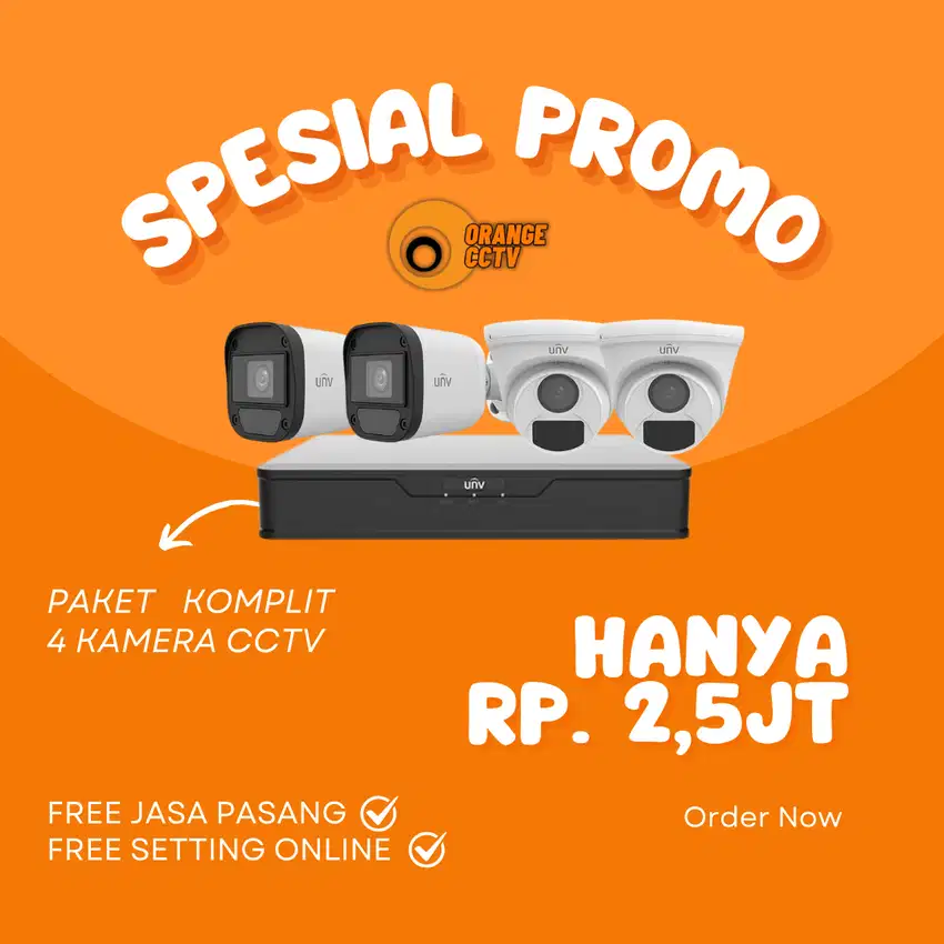 PROMO PAKET 4 KAMERA CCTV TERMURAH SEINDONESIA