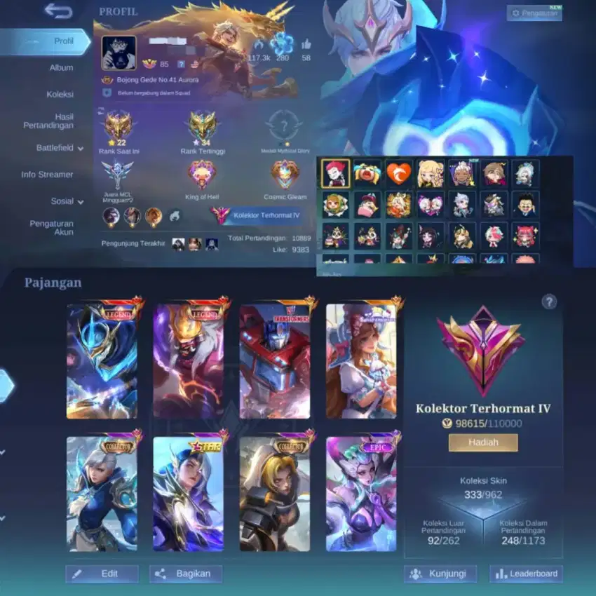 Akun mobile lagend