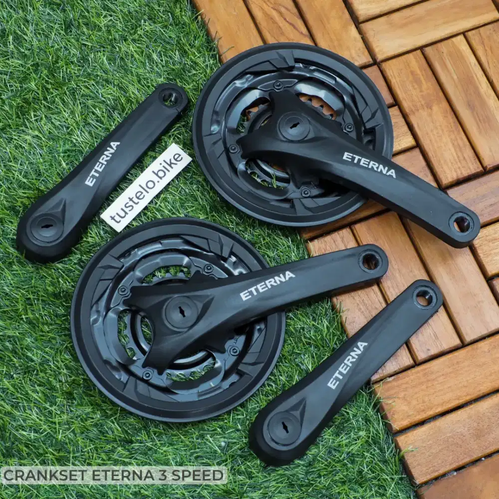Crankset Eterna 3 Speed Crank Triple 42 34 24T Vintage Commuter MTB