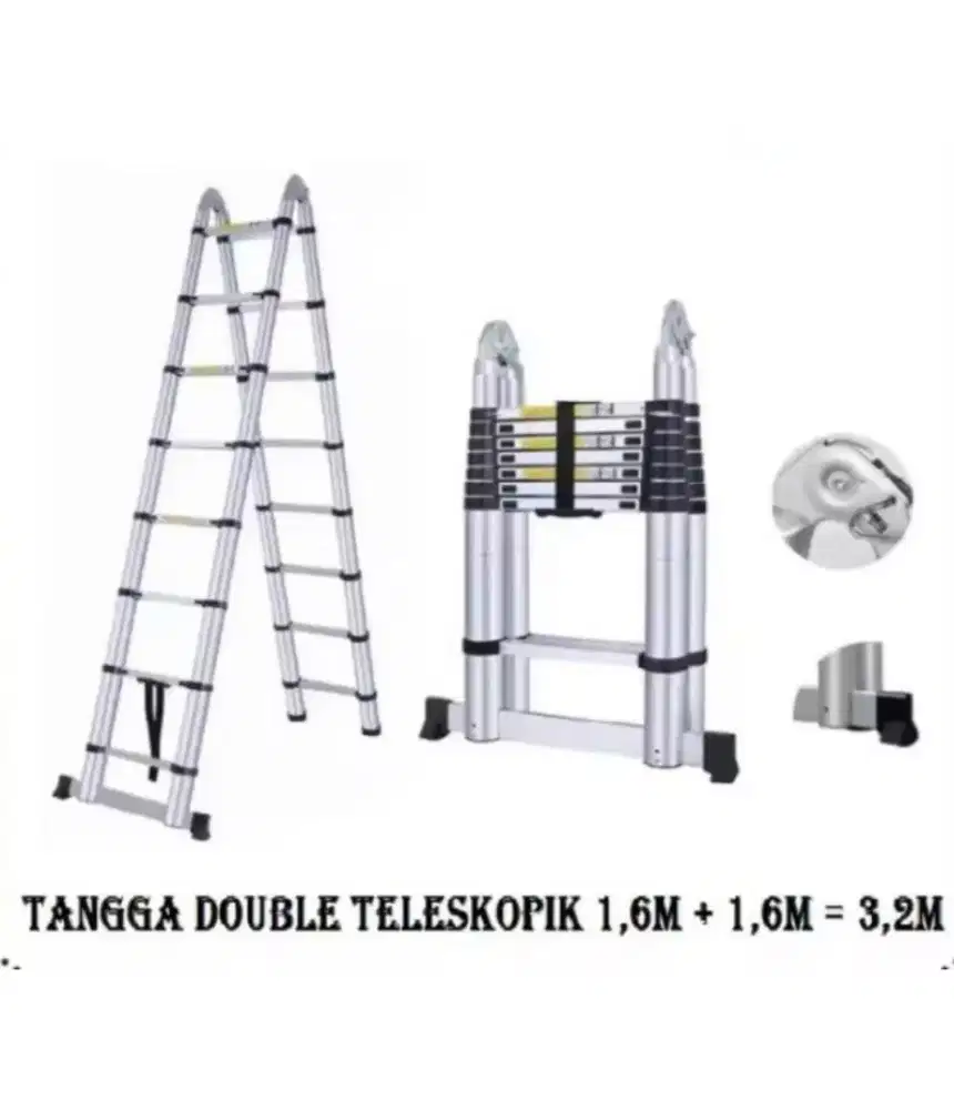3,2 Tangga teleskopik alumunium double