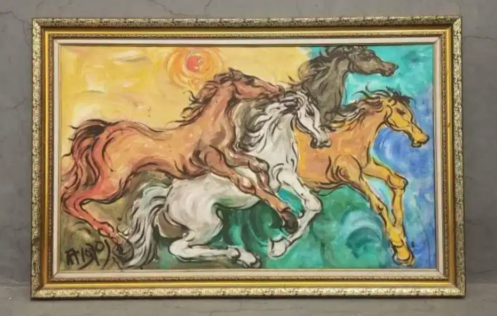 Lukisan Besar Dekorasi Repro. Kuda