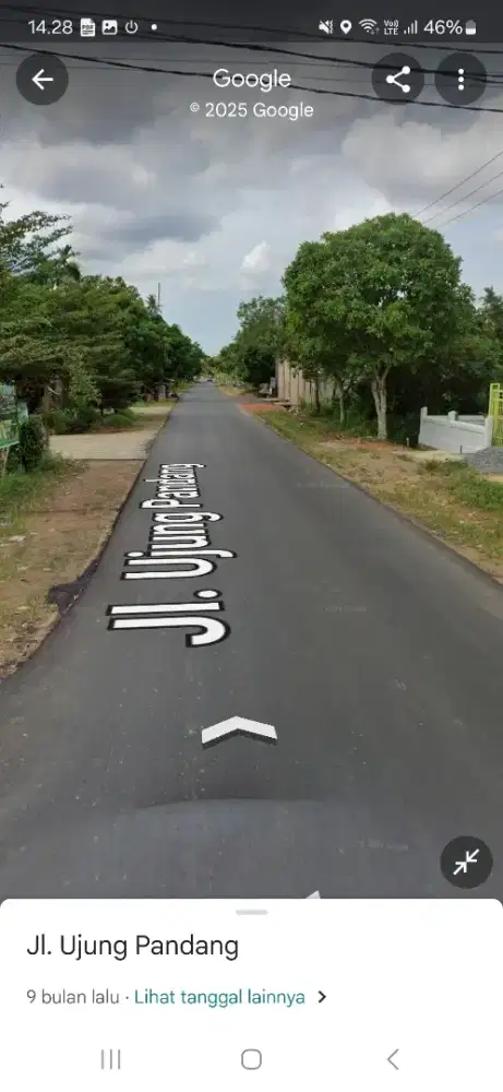 Tanah tepi jalan ujung pandang 1 ampera ukuran 16 x 44