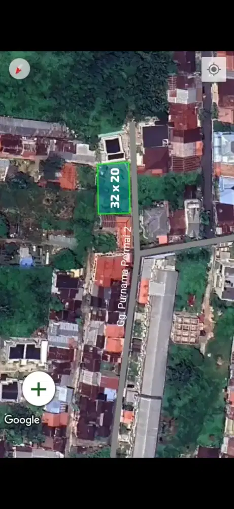Tanah kavling purnama 1 ukuran 32 x 20