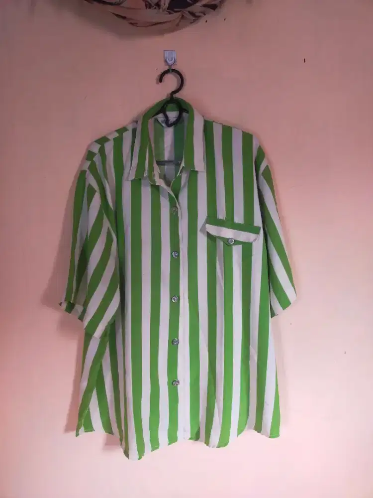 Kemeja wanita hijau murah